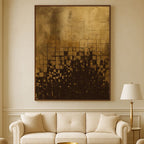 Twilight Grid 100% Hand Wall Painting For Home ( 47x31.5 Inches )