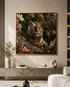 Royal Bengal in Bloom Crystal Glass Painting & Wall Decoration Items