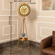Golden Meridian Tripod Base Luxury Designer Standing Clock With Moving Gear Mechanism Buy Floor Clock Online (With Light and Remote) (Steel Body)