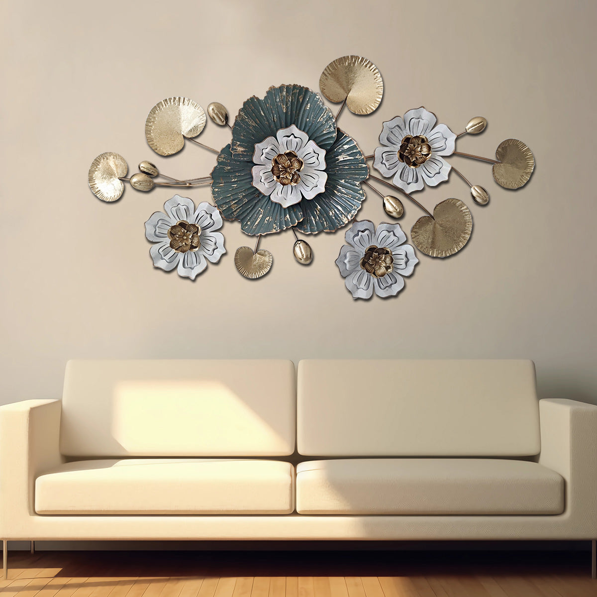 Subtle Verdant Metal Art for Wall