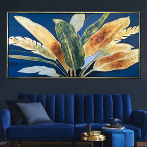 Tropical Elegance 100% Hand Painted Wall Painting & Wall Decor Item (With outer Floater Frame)