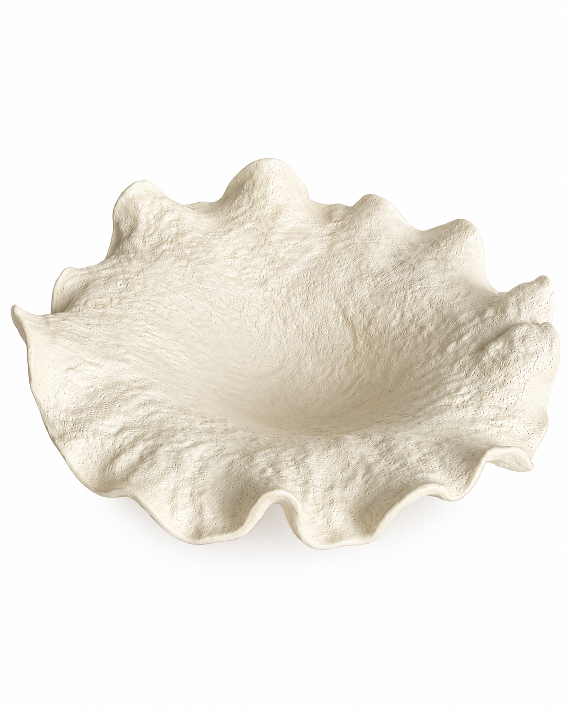 Seashell Wave Decorative Bowl & Item for Home Deocoration - Beige