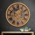 Phantom Dial Luxury Designer Watches Wall Clock For Living Room With Moving Gear Mechanism Buy Wall Clock Online - Medium (Gold) (Steel Body)
