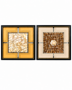 Floral Illusion & Radiant Mosaic Shadow Box and Wall decoration item