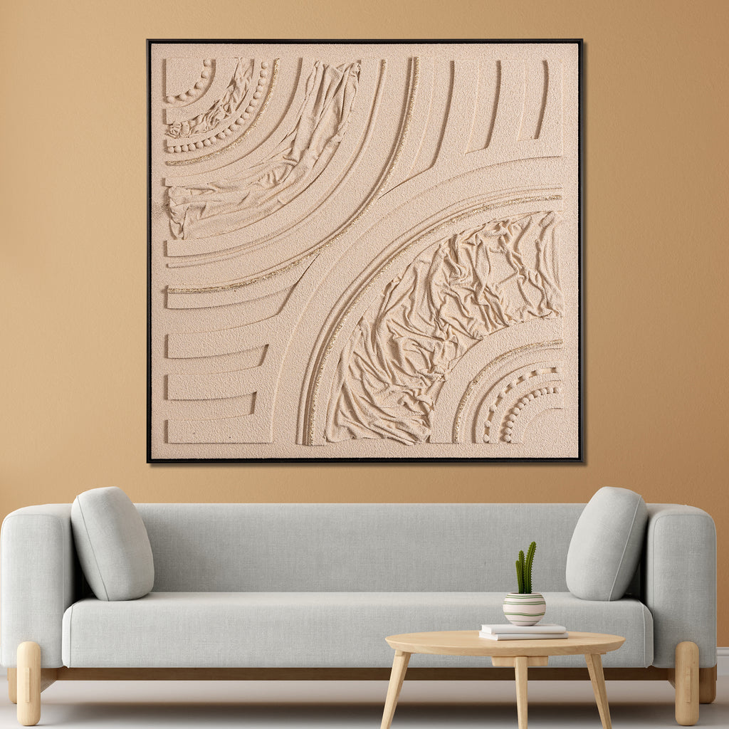 Ivory Horizons Modern Wall Art (40 x 40 Inches)