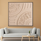 Ivory Horizons Modern Wall Art (40 x 40 Inches)