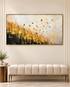 Beyond the Horizon 100% Hand Painted Wall Painting (With Golden Outer Floater Frame frame) (27.5x55 Inches)
