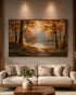 Autumn Reflections Embossed  Wall Art Paintings for Home & Item for Wall Decoration ( 47 x 23.5 Inches )