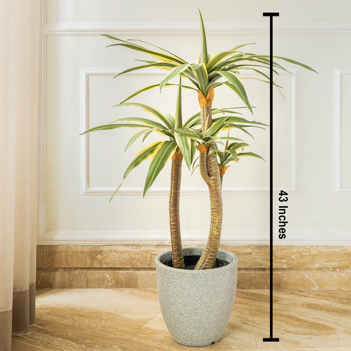 dracaena reflexa indoor plant Refreshing Aura Dracaena Reflexa Artificial Plant (3.5 Feet) (Natural – Dekor Company