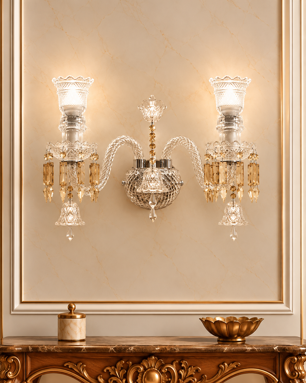 Orlencia Crown Wall Lights For Home & Item for Wall Decoration - Amber