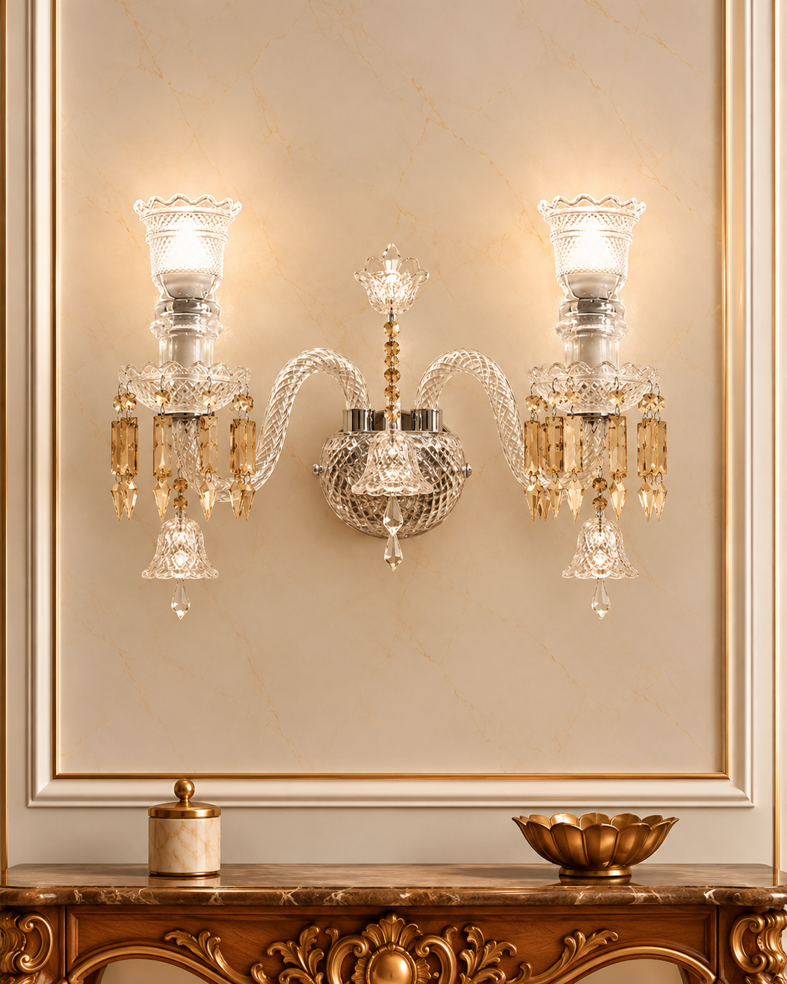 Orlencia Crown Wall Lights For Home & Item for Wall Decoration - Amber