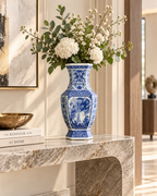 Dragon Cloud Decorative Vase & Showpiece for Home & Item for Home Decoration (Blue Pottery)