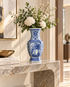 Dragon Cloud Decorative Vase & Showpiece for Home & Item for Home Decoration (Blue Pottery)