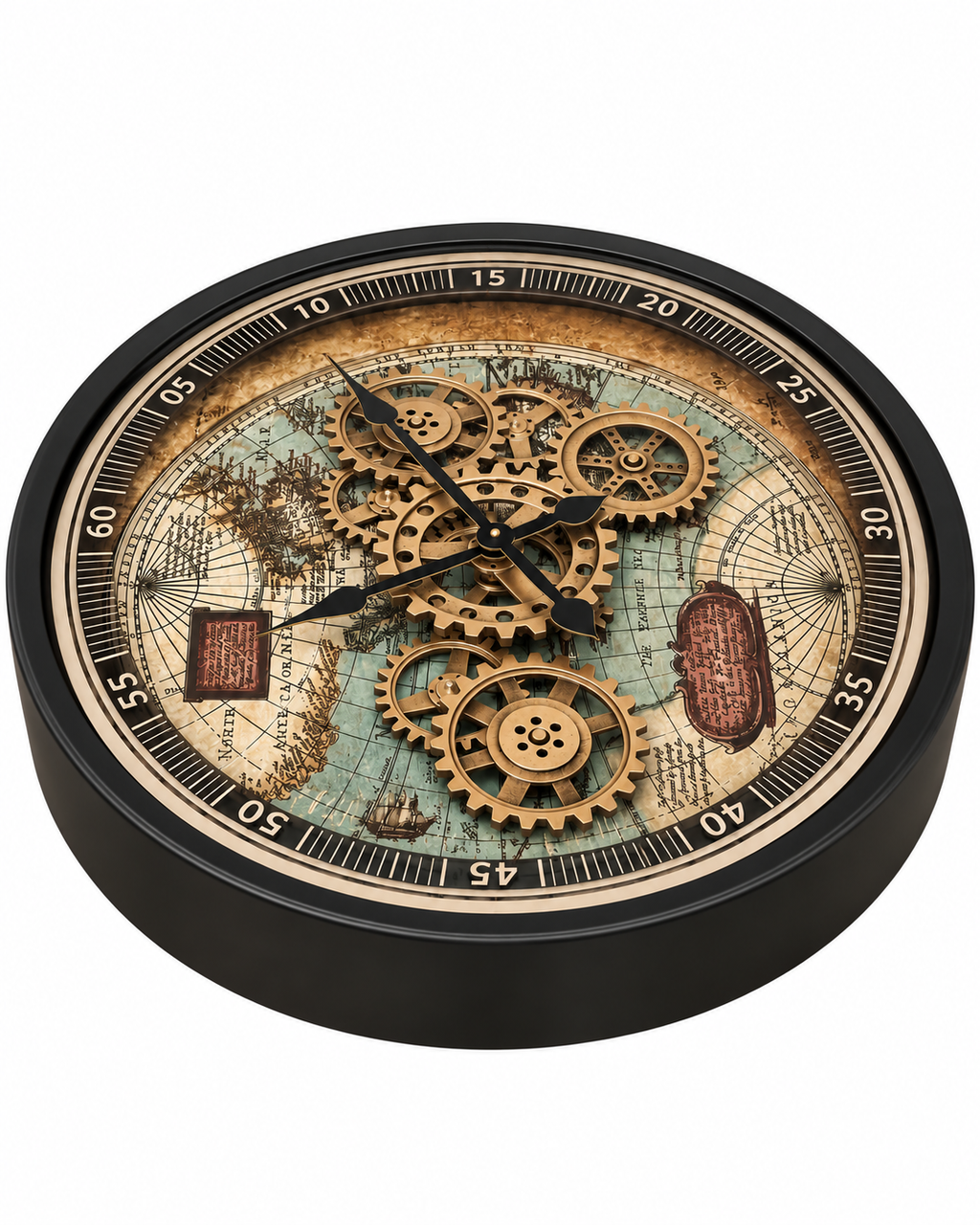 Timeless Tradition Luxury Designer Wall Clock For Living Room With Moving Gear Mechanism Buy Wall Clock Online - Medium (Steel Body)