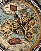 Timeless Tradition Luxury Designer Wall Clock For Living Room With Moving Gear Mechanism Buy Wall Clock Online - Medium (Steel Body)