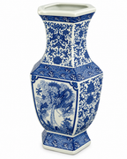Dragon Cloud Decorative Vase & Showpiece for Home & Item for Home Decoration (Blue Pottery)