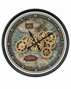 Timeless Tradition Luxury Designer Wall Clock For Living Room With Moving Gear Mechanism Buy Wall Clock Online - Medium (Steel Body)