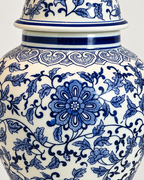 Celestial Blossom Decorative Vase For Home & Item for Home Decoration (Blue Pottery )