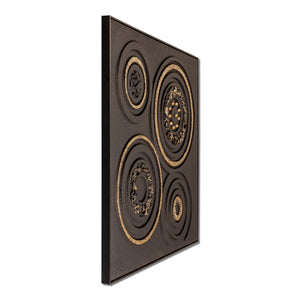 Cosmic Circles Modern Wall Art (40 x 40 Inches)
