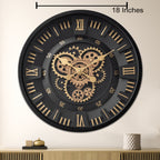 Heaven Hour Designer Wall clock For Living Room With Moving Gear Mechanism Buy Wall Clock Online (Steel Body)