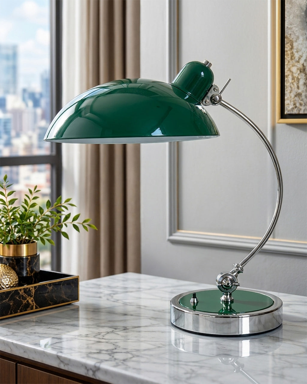 Oxford Dome Designer Desk Lamp & Item for Home Decoration - Green