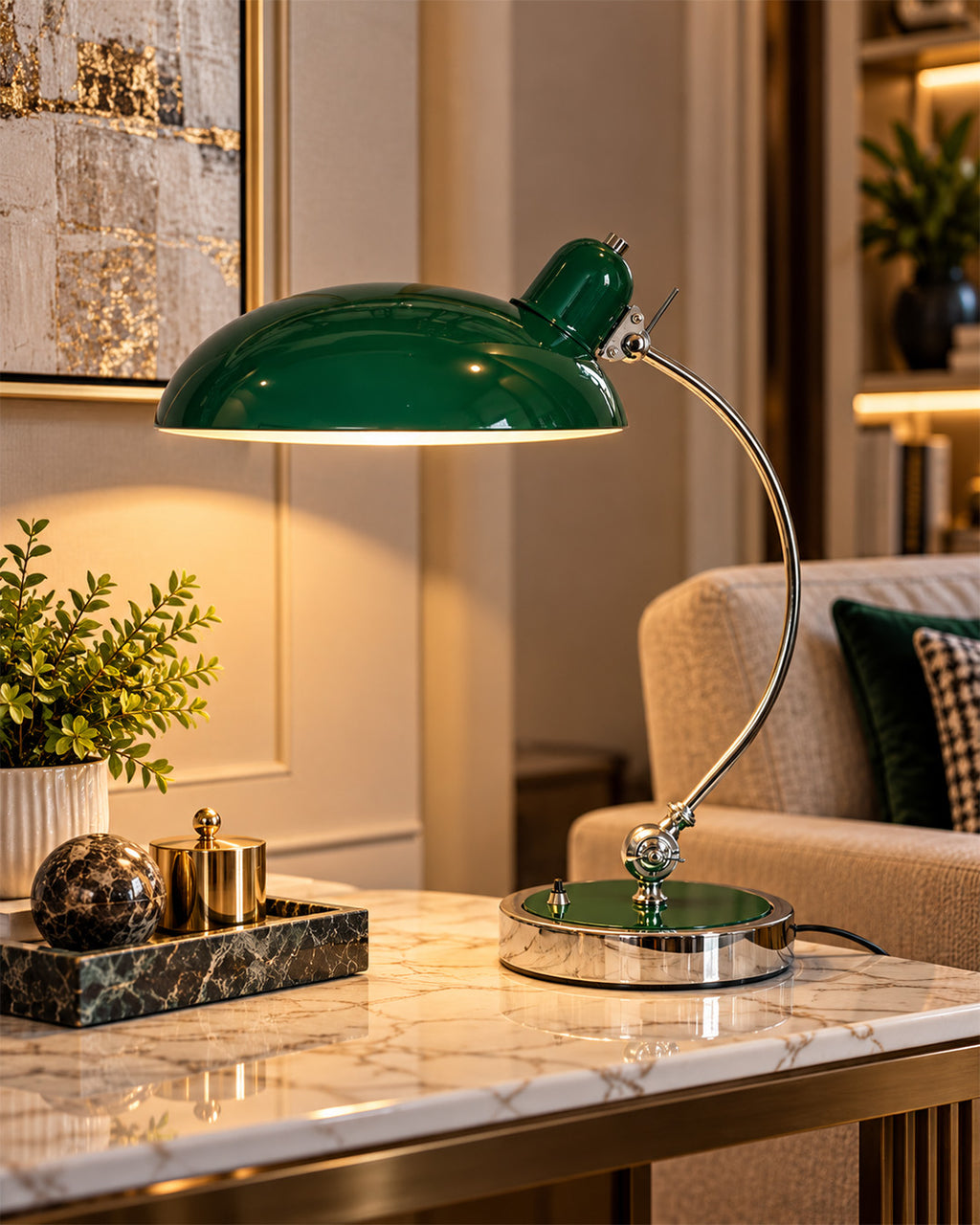 Oxford Dome Designer Desk Lamp & Item for Home Decoration - Green