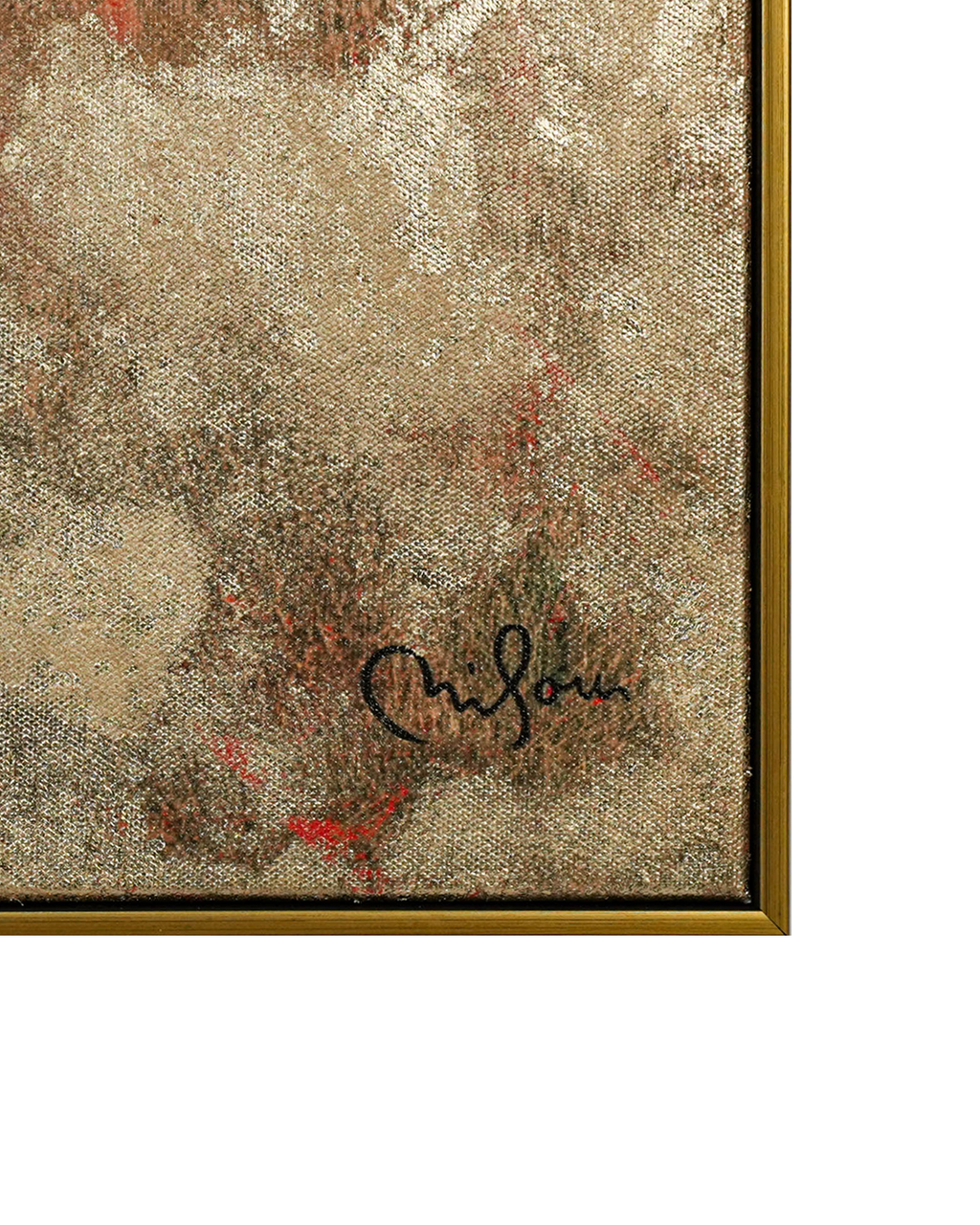 Blessings of Ganesha by PERRY MILOU 100% Hand Wall Painting For Home (With Outer Floater Frame frame) ( 35.5 x 47 Inches )