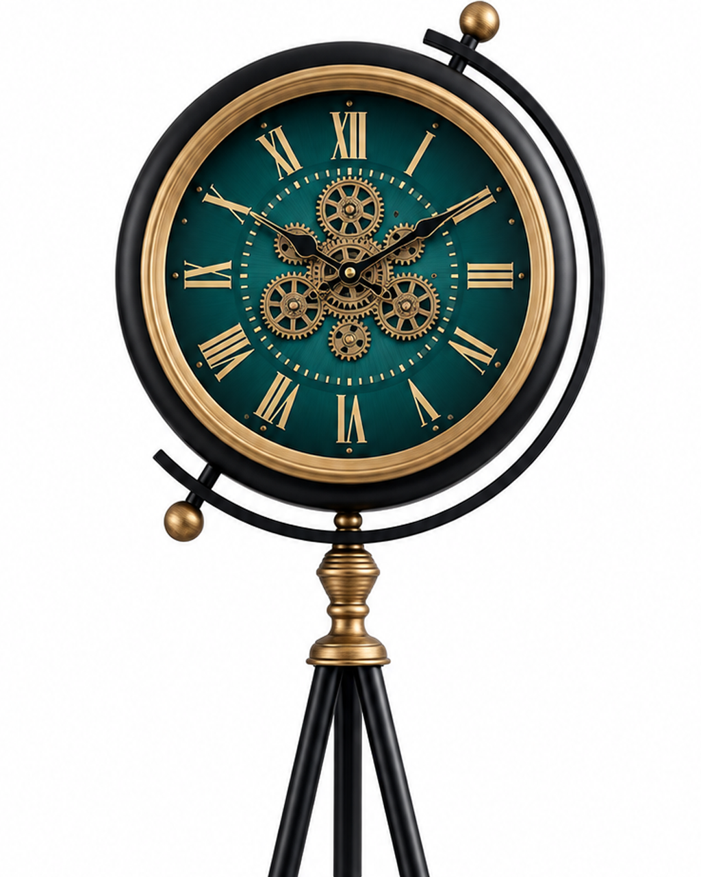 Legacy Hour Luxury Designer Silent Movement Standing Clocks for the Home With Moving Gear Mechanism Buy Wall Clock Online (Steel Body)