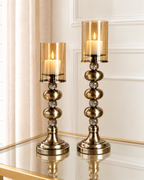 Royal Elegance Candle Stand For Home & Item for Home Decoration - Set of 2