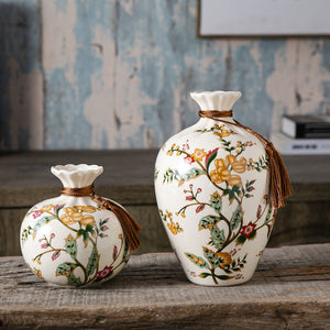 Blossoming Radiance Decorative Vase & Showpiece - Set of Three