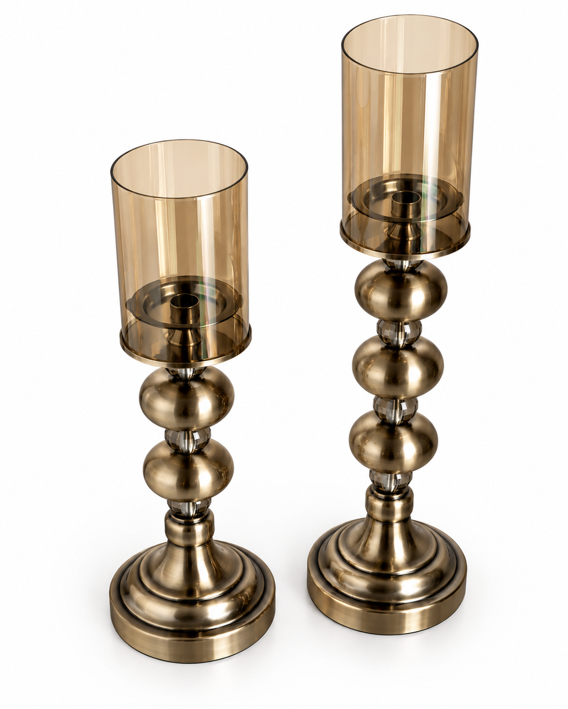Royal Elegance Candle Stand For Home & Item for Home Decoration - Set of 2