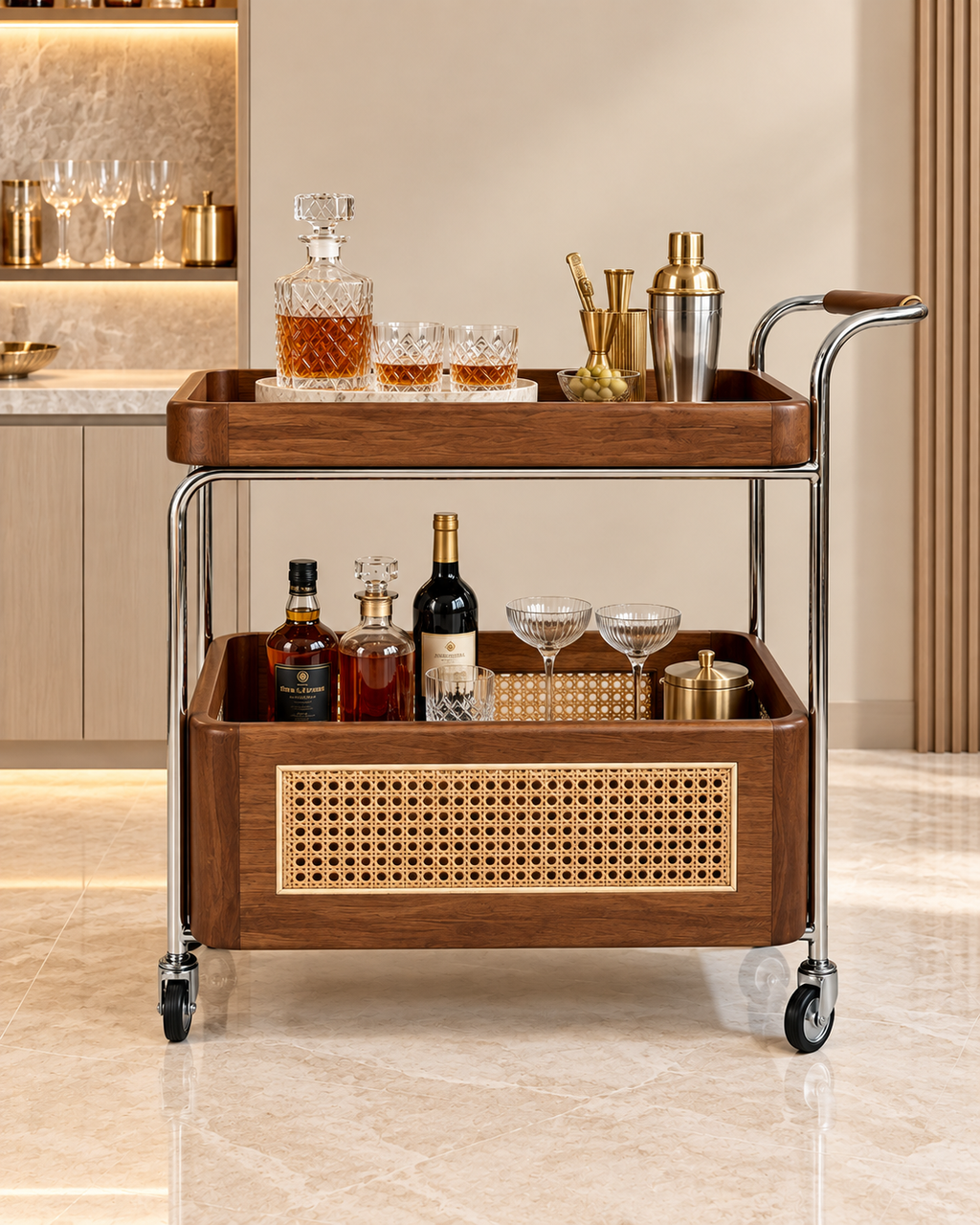 Artisan Serve Trolley for Home & Dining Area