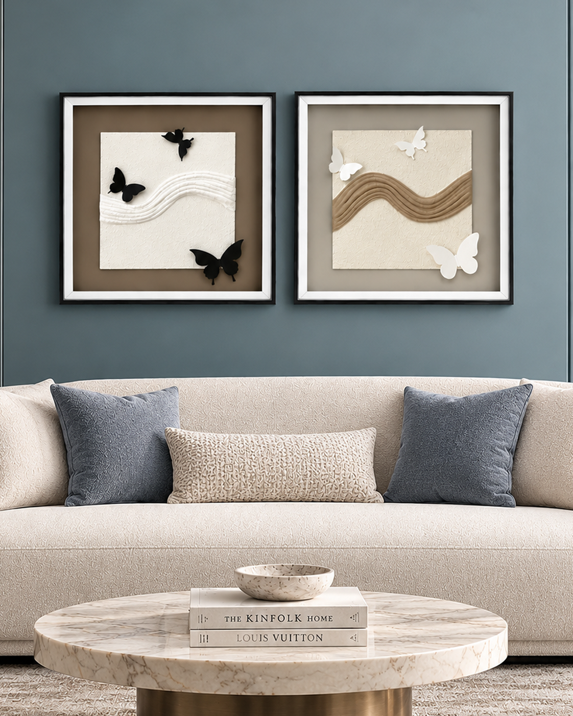 Flight of Butterflies & Butterfly Journey Shadow Box for Wall Decoration & Wall Art - Set of 2