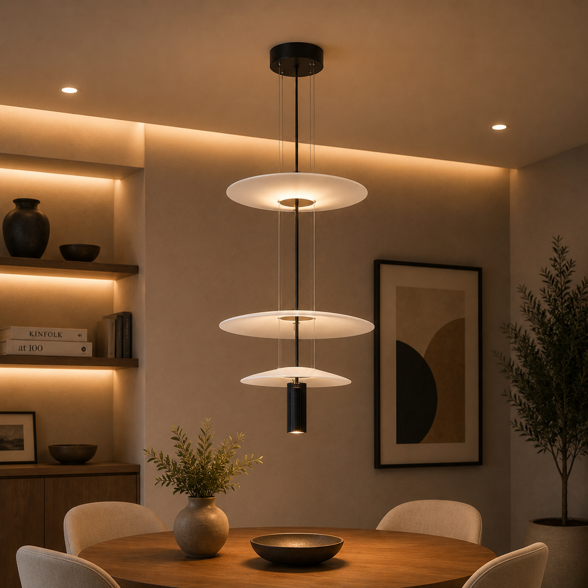 Lumivera Ceiling Light For Home & Home Decoration Item - Black (Italian Designer Collection)