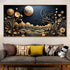 Starry Meadow Glow Framed Canvas Art Wall Painting