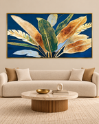 Tropical Elegance 100% Hand Painted Wall Painting & Wall Decor Item (With outer Floater Frame)