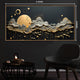 Golden Cloud Reverie Framed Canvas Painting Art