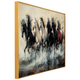 Seven Running Horses Wild Crystal Glass Painting - Medium