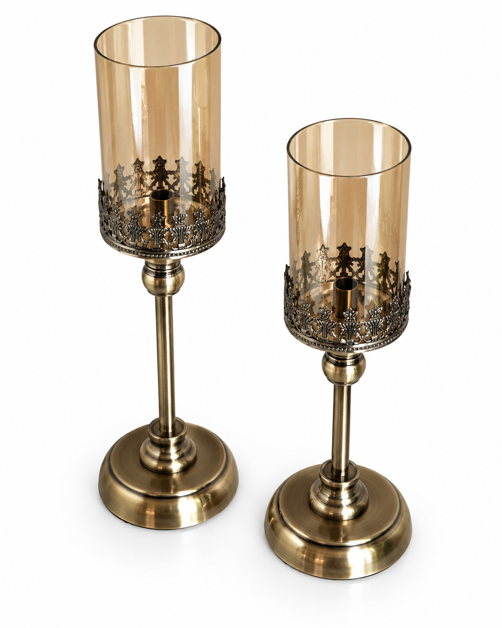 Classic Allure Candle Stand For Home & Item for Home Decoration - Set of 2