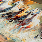 Seven Running Horses Whisper in the Wind Crystal Glass Painting for Wall Art - Medium