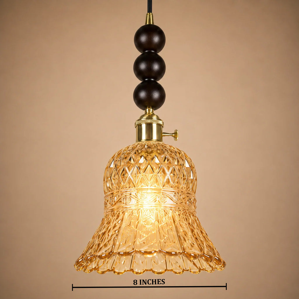 Morning Bloom Pendant Light For Home  & Item  for Home Decoration  - Amber