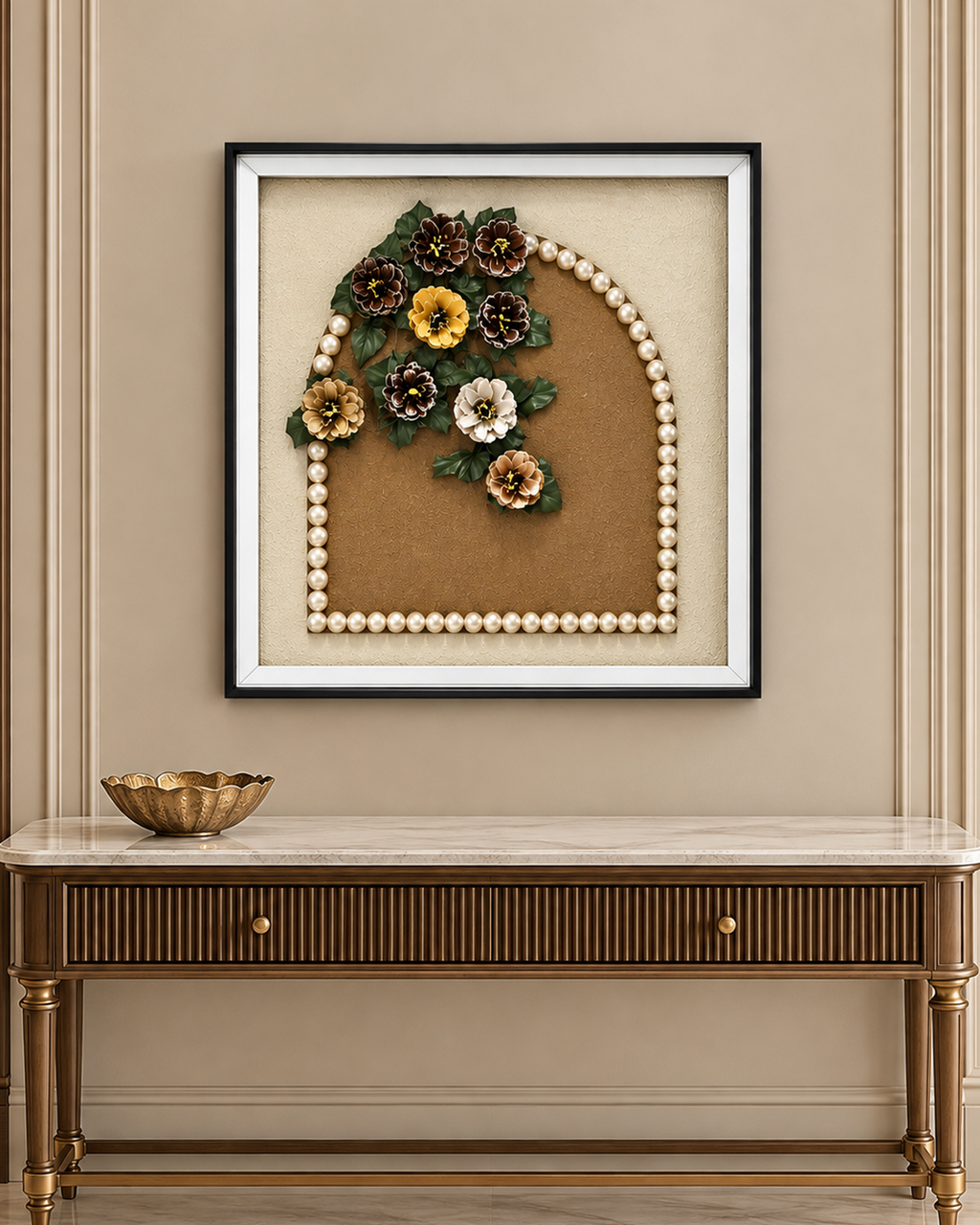 Pearl Blossom Shadow Box and Wall decoration item