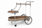 Elvane Bar Cart with Wheels