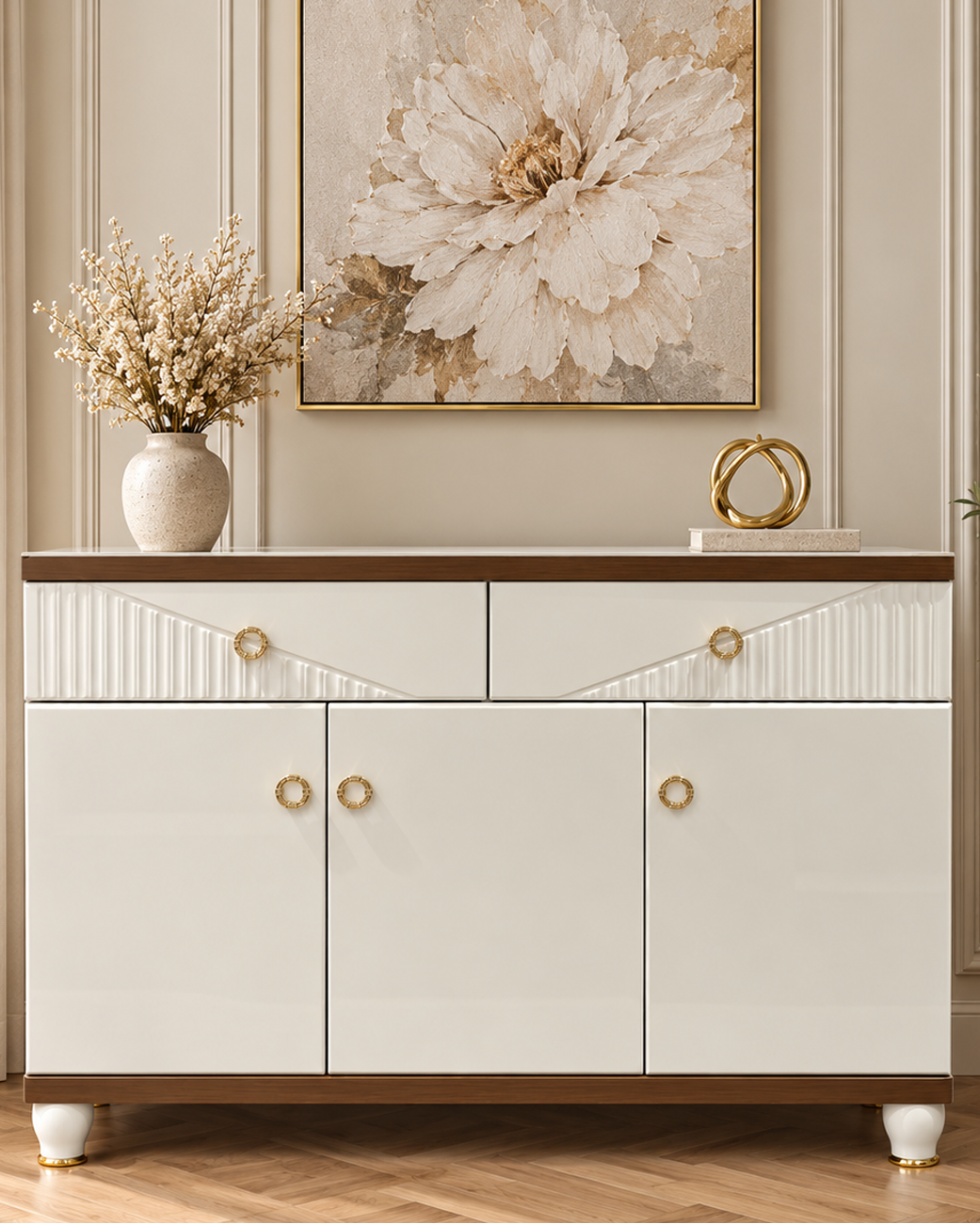 Elysian Storage Cabinet and Console Table For Home & Crockery Storage Cabinet / Crockery Unit