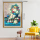 Rose Garden Glow 100% Decorative Hand painting for Home Decor (With Outer Floater Frame) (34x45.5 Inches) (Vitorian Frame)