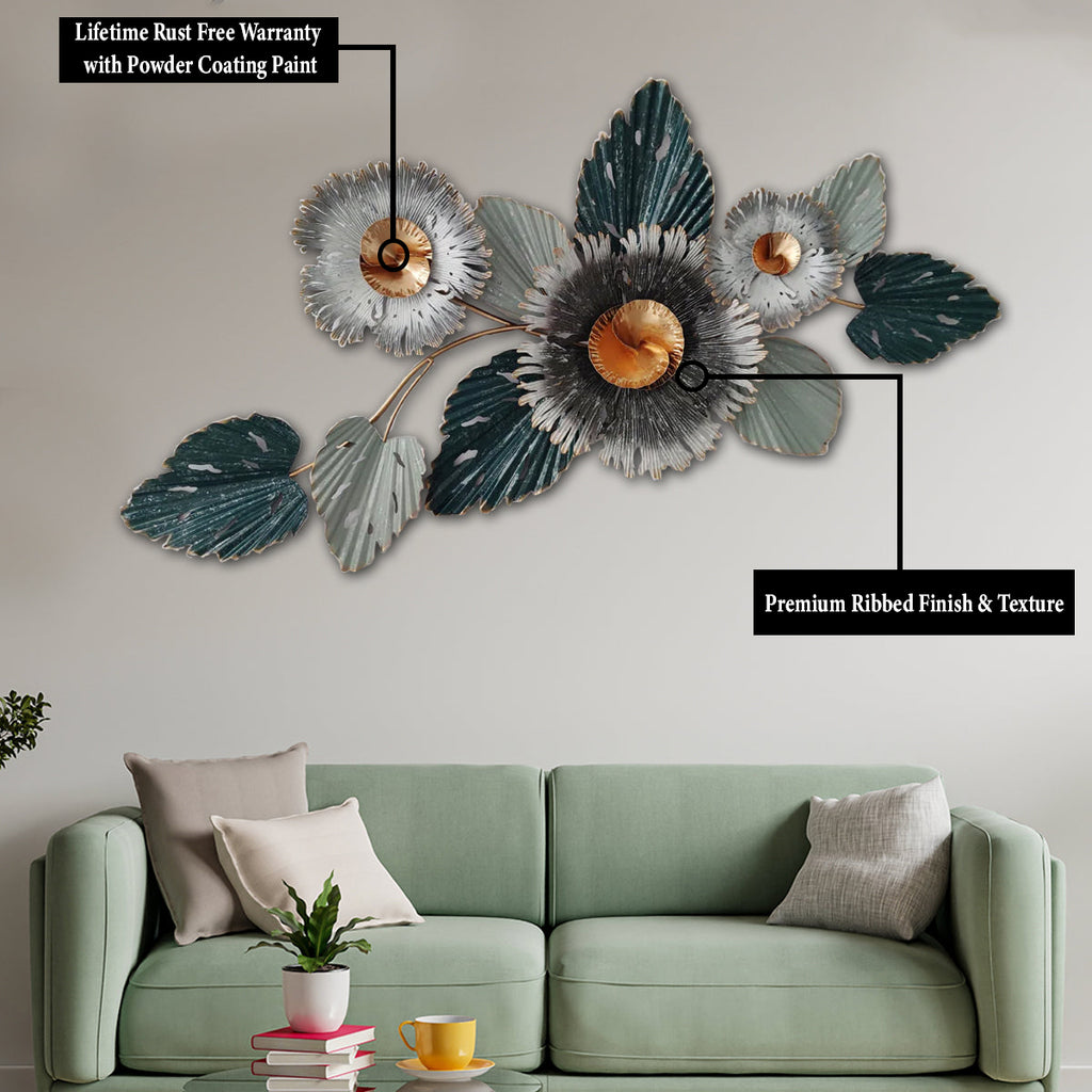 Palmero Floral Arrangment Metal Wall Decor
