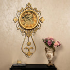 Hour Horizon Luxury Designer Pendulum Clock With Moving Gear/Pendulum Mechanism Buy Wall Clock Online (Steel Body)
