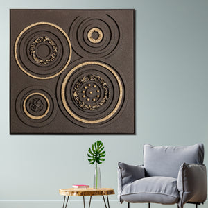Cosmic Circles Modern Wall Art (40 x 40 Inches)