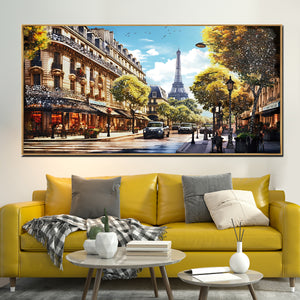 The Eiffel Street Crystal Glass Framed Wall Paintings For Home & Wall Decoration items