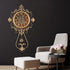 Hour Horizon Luxury Designer Pendulum Clock With Moving Gear Mechanism (Steel Body)